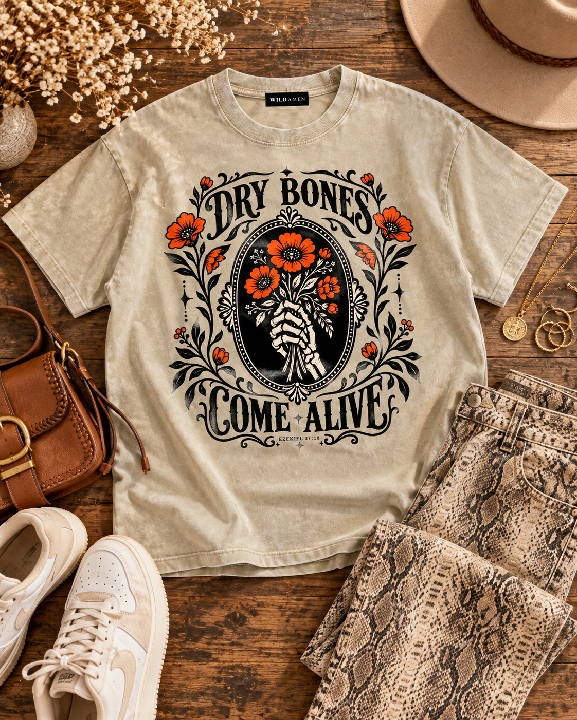 DRY BONES COME ALIVE | Ezekiel 37 | Vintage Washed Graphic Tee