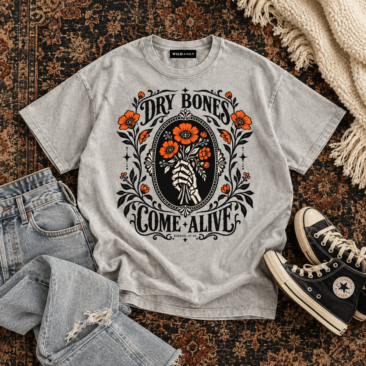 DRY BONES COME ALIVE | Ezekiel 37 | Vintage Washed Graphic Tee