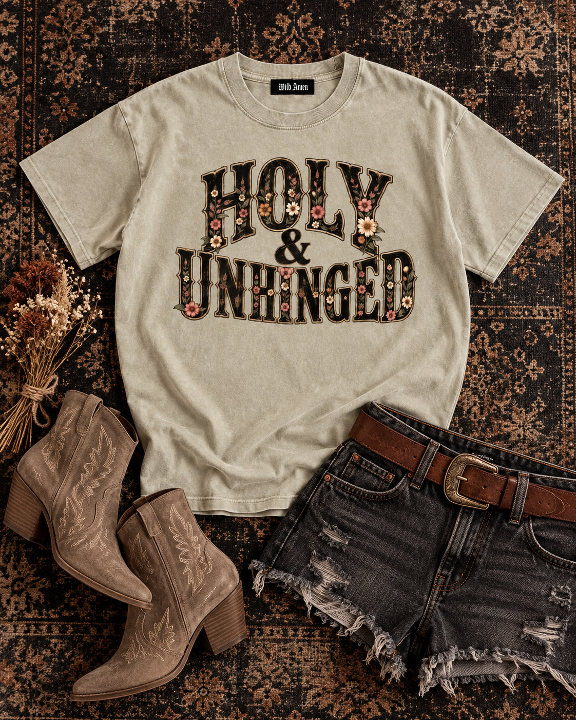 HOLY & UNHINGED | Vintage Washed Graphic Tee