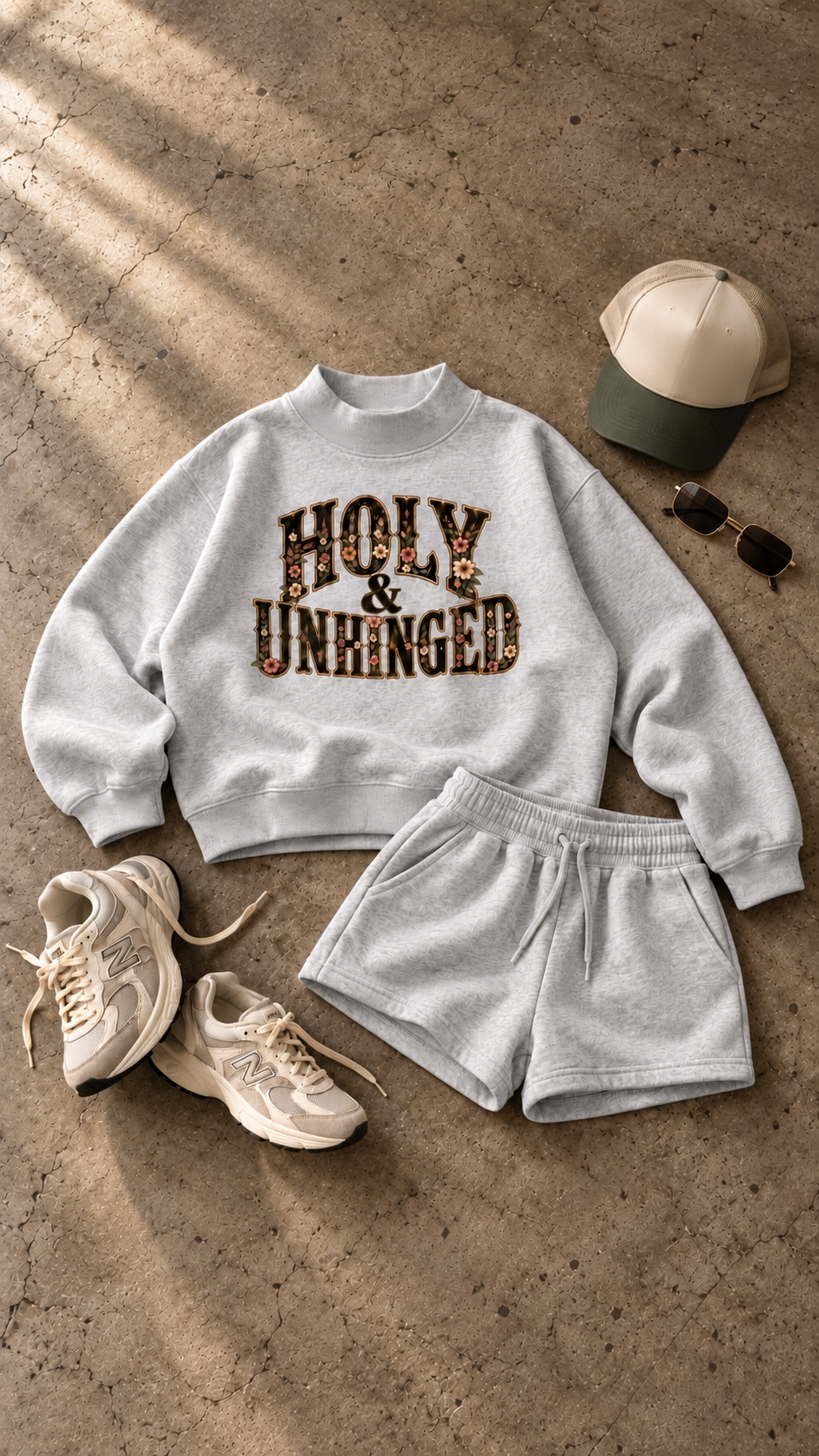 HOLY & UNHINGED Matching Fleece Drawstring Shorts (SHORTS ONLY)